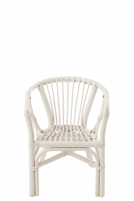 Scaun copii Filou, Ratan/Bambus, Alb, 42x45x53 cm [2]
