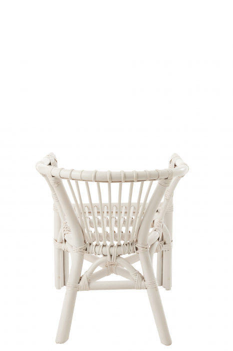Scaun copii Filou, Ratan/Bambus, Alb, 42x45x53 cm [4]