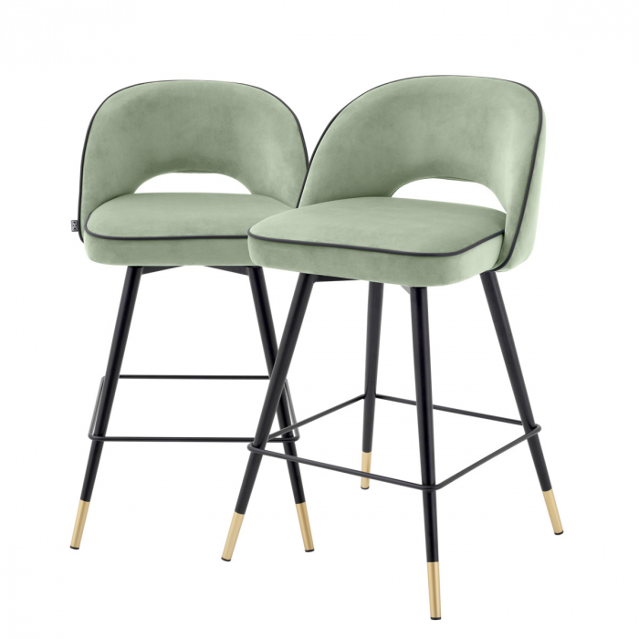 Scaun counter, Cliff savona pistache green velv S/2 [1]