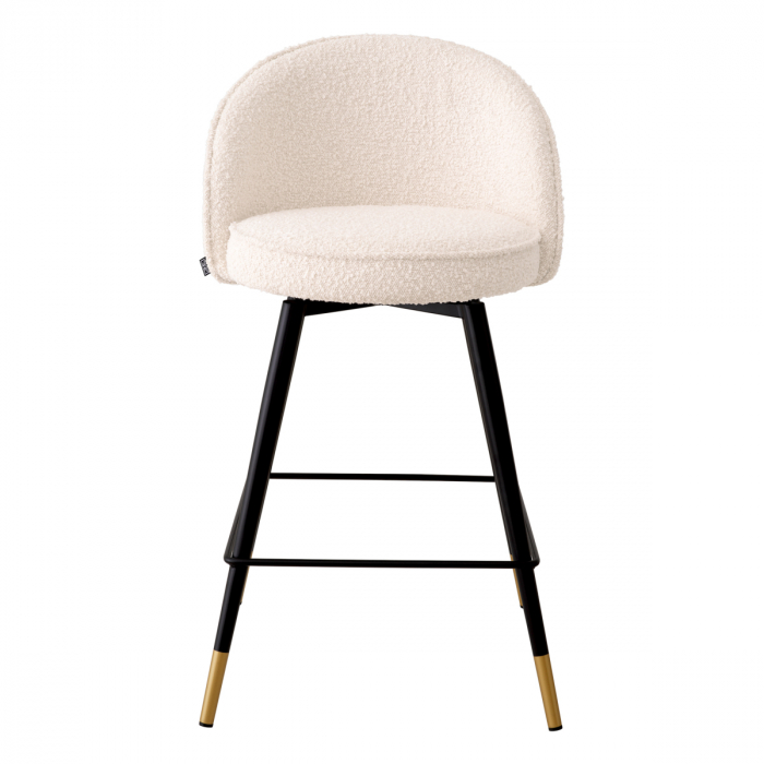 Scaun counter, Cooper bouclé crem set de 2 [3]