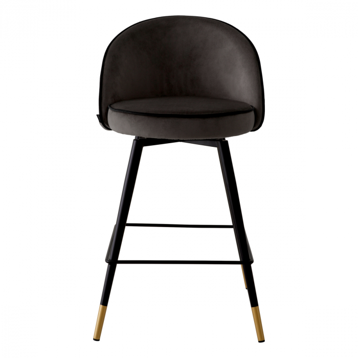 Scaun counter, Cooper roche set de 2 catifea gri închis [3]