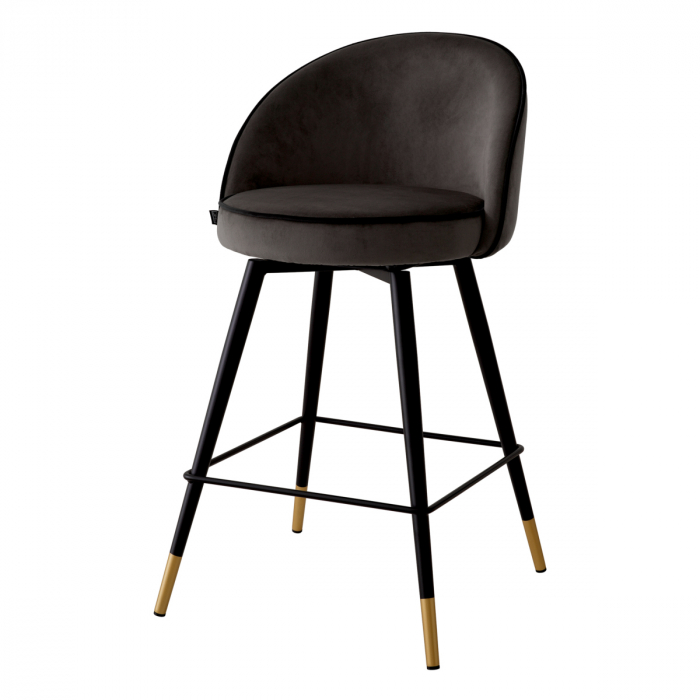 Scaun counter, Cooper roche set de 2 catifea gri închis [2]