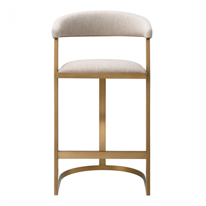 Scaun counter, Dexter alamă finisaj loki natur, Dims: W. 53 | D. 50.5 | H. 98 | SD. 43 | SH. 70 | AH. 90  (CM) [2]