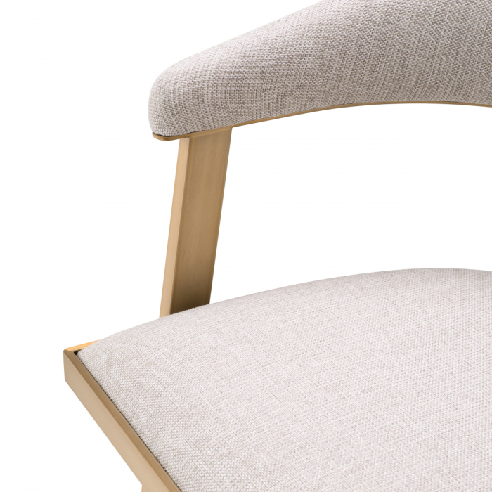 Scaun counter, Dexter alamă finisaj loki natur, Dims: W. 53 | D. 50.5 | H. 98 | SD. 43 | SH. 70 | AH. 90  (CM) [4]
