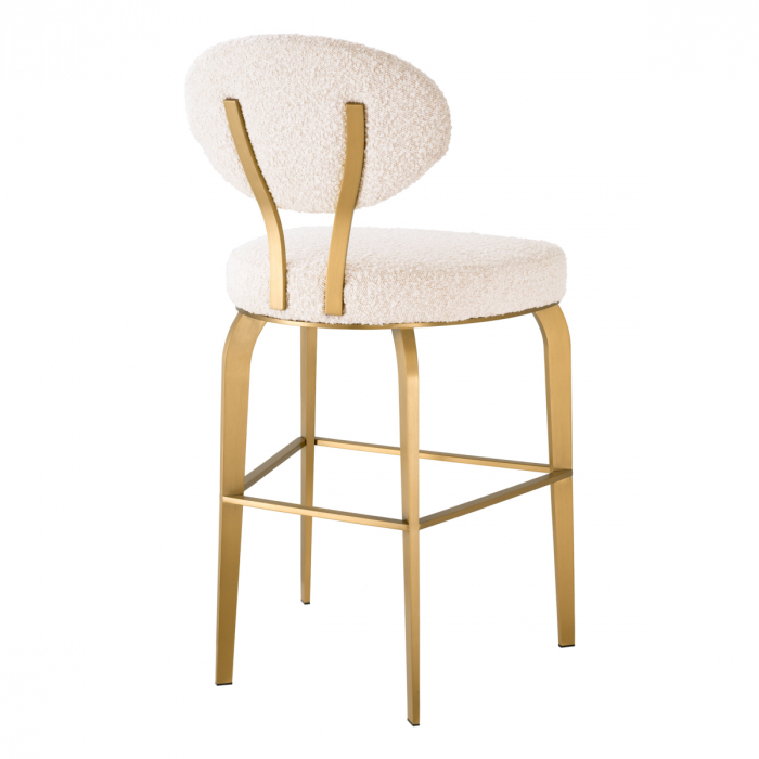 Scaun counter, Dorrego bouclé crem, Dims: W. 50 | D. 50 | H. 97 | SD. 45 | SH. 65  (CM) [3]
