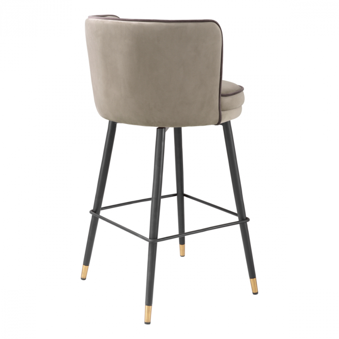 Scaun counter, Grenada savona greige catifea, Dims: W. 53 | D. 48 | H. 91 | SD. 41.5 | SH. 69  (CM) [3]