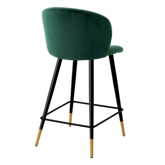 Scaun counter, Volante roche catifea verde inchis [3]