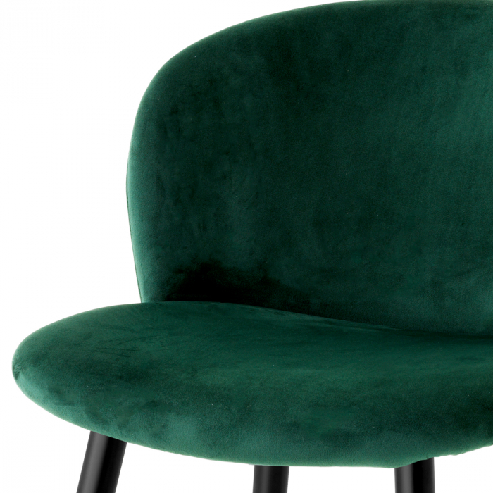 Scaun counter, Volante roche catifea verde inchis [5]