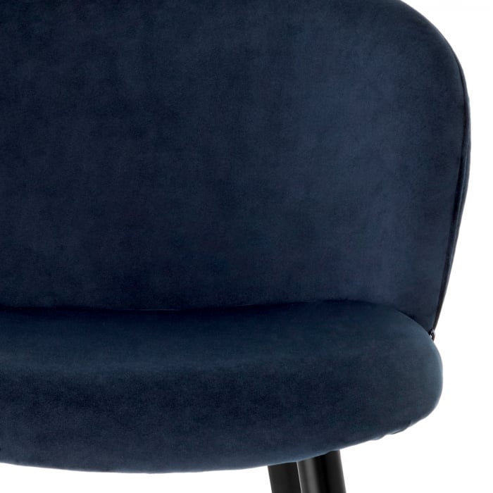 Scaun counter, Volante savona catifea albastra [5]