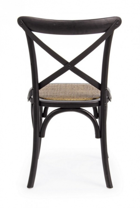 Scaun Cross, Lemn, Negru, 50.5x52x87 [4]