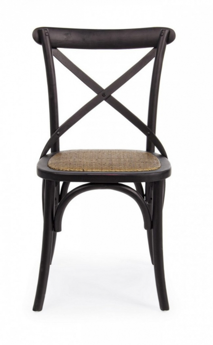 Scaun Cross, Lemn, Negru, 50.5x52x87 [3]