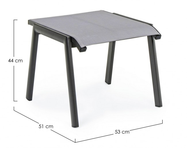 Scaun CRUISE, aluminiu, gri, 53x51x44cm [2]