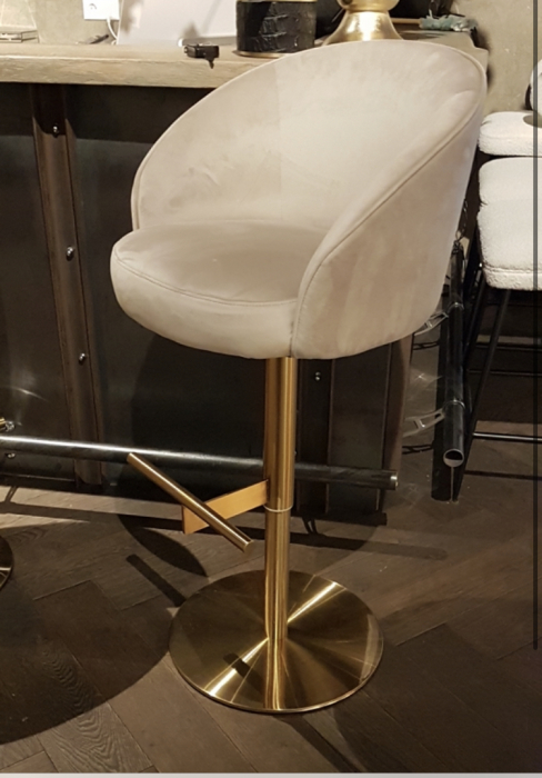 Scaun de bar Zabi, kaki/auriu,112x57x56 cm [7]