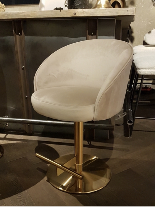 Scaun de bar Zabi, kaki/auriu,112x57x56 cm [6]