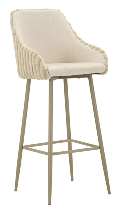 Scaun de bar Alaska -a- crem set de 2 buc. cm 52x46x111 (inaltime sezut 78 cm) [1]