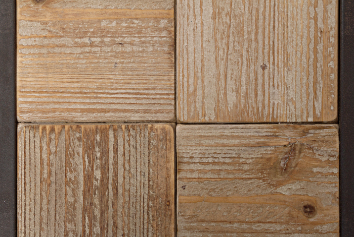 Taburet Blocks, Otel/Lemn, Maro, 36x32x47 cm [4]