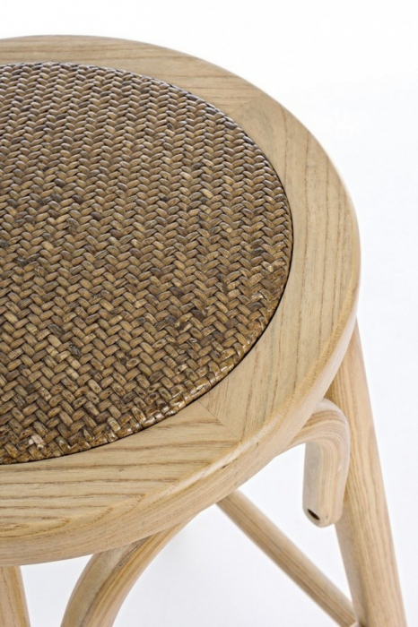 Scaun de bar CIRCLE,  lemn,  maro,  40x73cm [4]