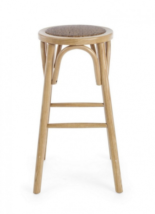 Scaun de bar CIRCLE,  lemn,  maro,  40x73cm [3]
