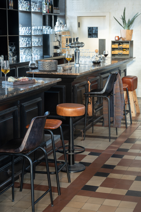 Scaun de bar din piele/met [5]