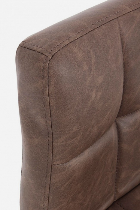 Scaun de bar Greyson Vintage, Imitatie de piele, Maro, 42x51x113 cm [4]