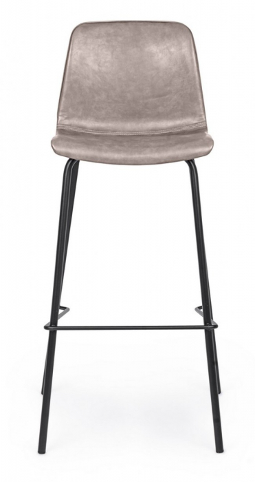 Scaun de bar KYRA,  imitatie de piele, bej, 39x44x103.5cm [3]