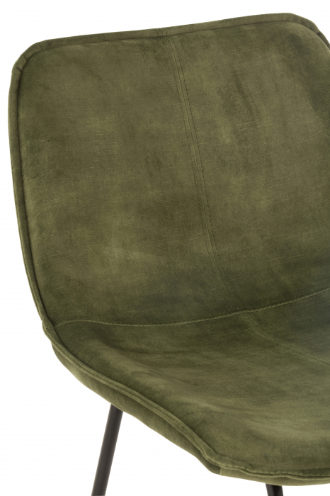 Scaun de bar Laurent, Textil/Metal, Verde/Gri, 56.8x48x103.2 cm [3]