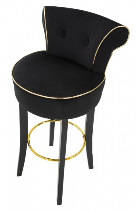 Scaun de bar LUXY black cm 46x48x96 (inaltimea sezutului 75cm) [3]