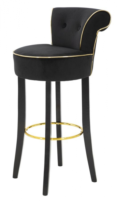 Scaun de bar LUXY black cm 46x48x96 (inaltimea sezutului 75cm) [2]