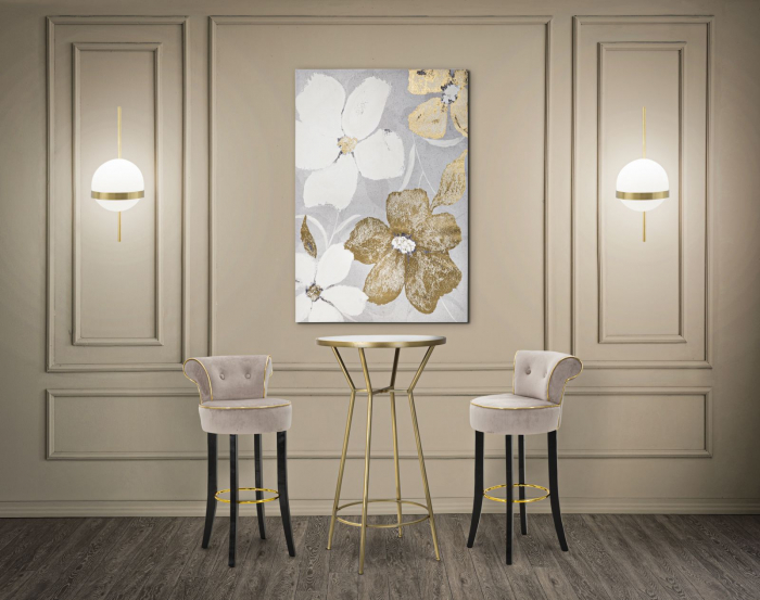Scaun de bar LUXY gri cm 46x48x96 (inaltimea sezutului 75cm) [8]