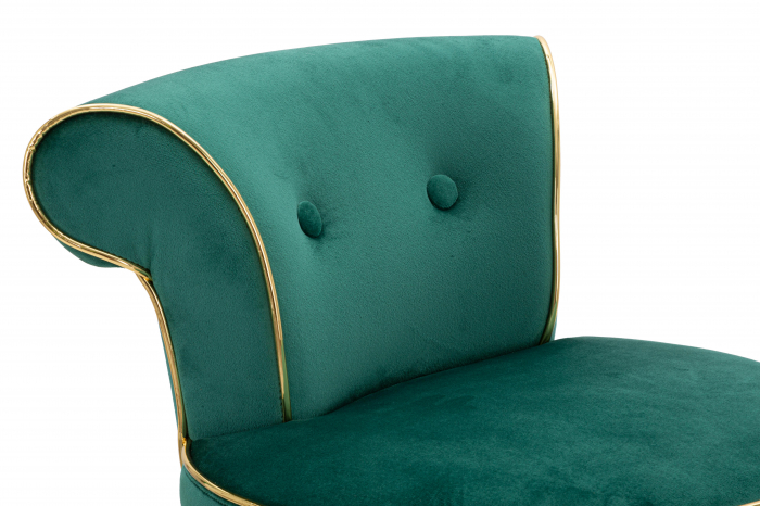 Scaun de bar Luxy, MDF/Lemn/Sintetic, Verde, 96x46x48 cm [4]