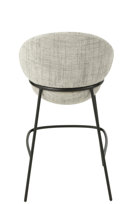 Scaun de bar metal, gri/negru [4]