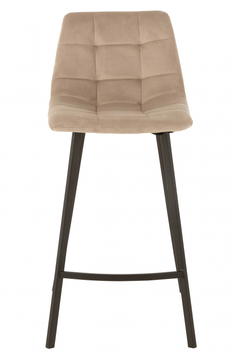 Scaun de bar Olivier, Metal/Textil, Bej, 47x43x95 cm [2]