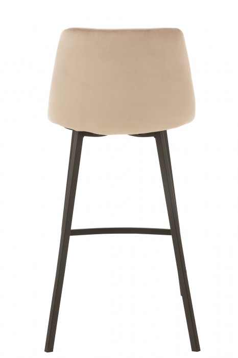 Scaun de bar Olivier, Metal/Textil, Bej, 47x43x95 cm [4]