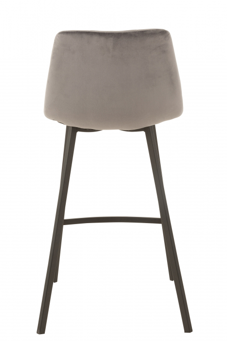Scaun de bar Olivier, Metal/Textil, Gri, 47x43x95 cm [4]