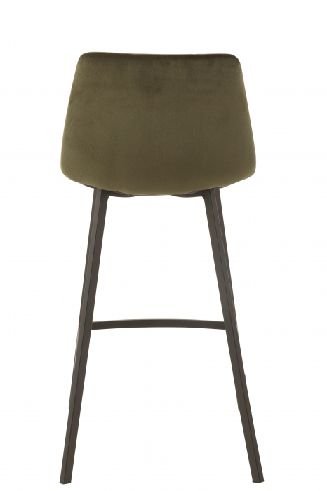 Scaun de bar Olivier, Metal/Textil, Verde, 43x45x97 cm [4]