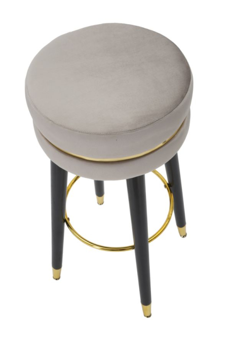 Scaun de bar Paris, gri/auriu, ø 35x74 cm [3]