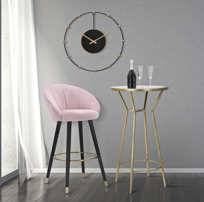 Scaun de bar praga roz cm 55x56x104 (înălțimea scaunului 80cm) [8]