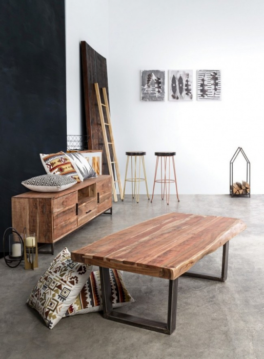 Scaun de bar RAKEL, lemn, maro, 33x74cm [5]
