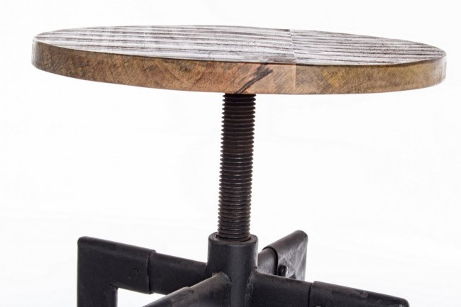 Scaun de bar Revolve ajustabil, Otel, Maro, x35x48/70 cm [5]