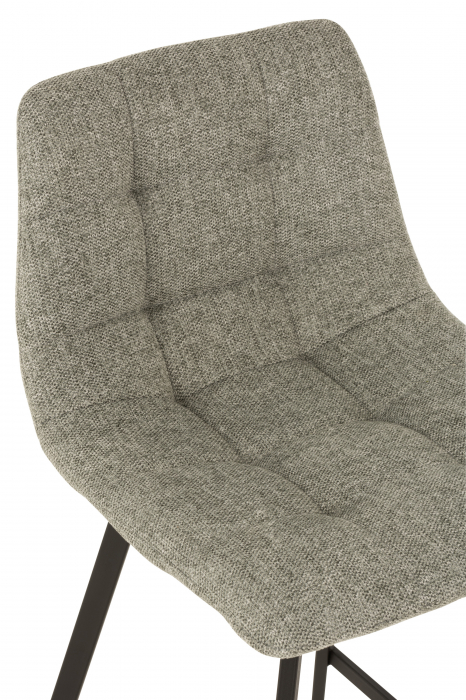 Scaun de bar Stephane, Metal/Textil, Gri, 43x45x97 cm [6]