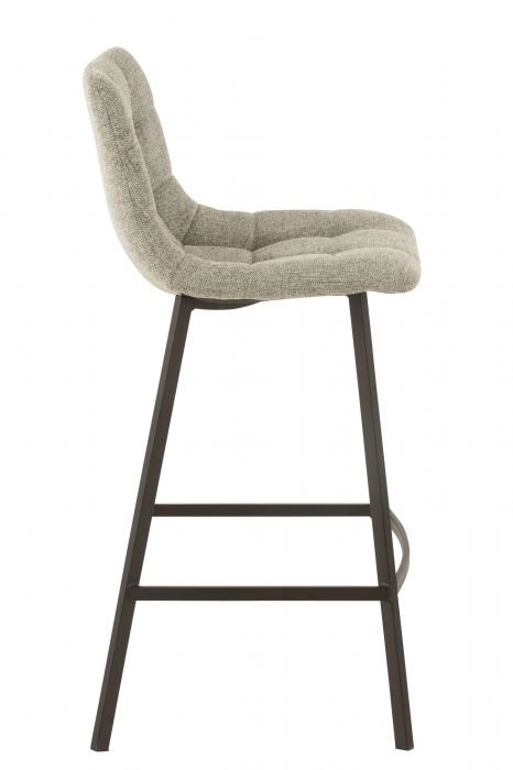 Scaun de bar Stephane, Metal/Textil, Gri, 43x45x97 cm [3]