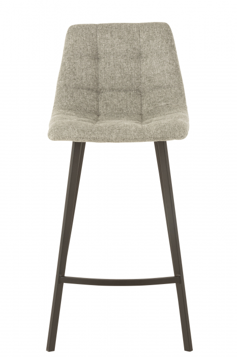 Scaun de bar Stephane, Metal/Textil, Gri, 43x45x97 cm [2]