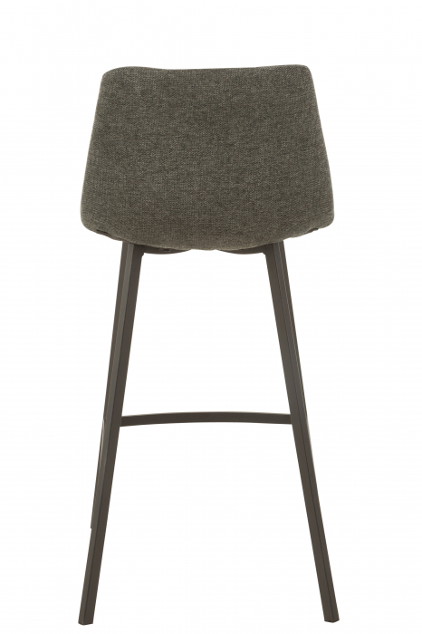 Scaun de bar Stephane, Metal/Textil, Gri inchis, 47x43x95 cm [4]