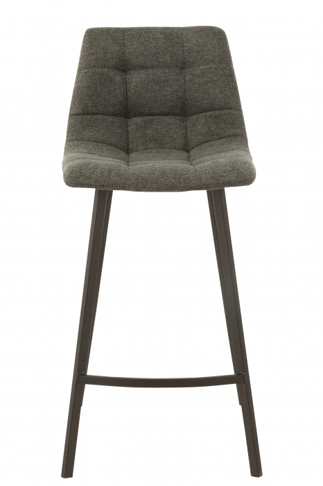 Scaun de bar Stephane, Metal/Textil, Gri inchis, 47x43x95 cm [2]
