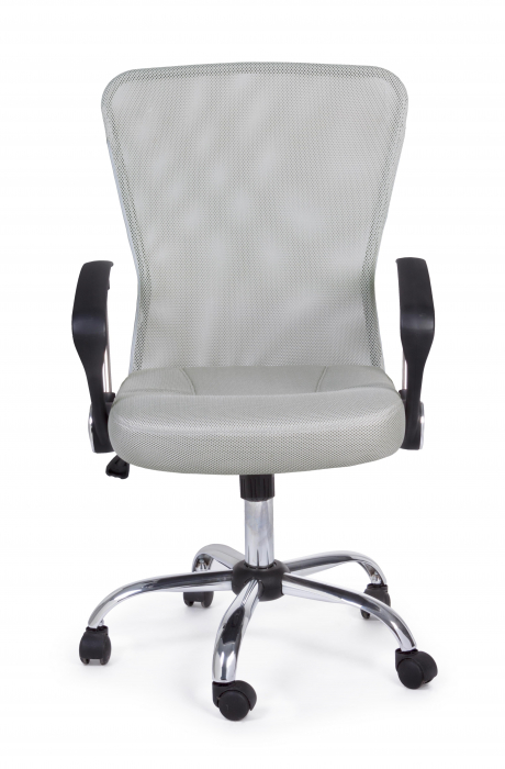 Scaun de birou Brisbane, Otel/Poliester, Gri, 57.5x57.5x96/106 cm [2]