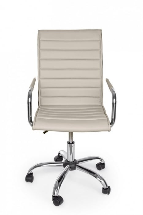 Scaun de birou PERTH, imitatie de piele, bej, 46x54x90cm [3]