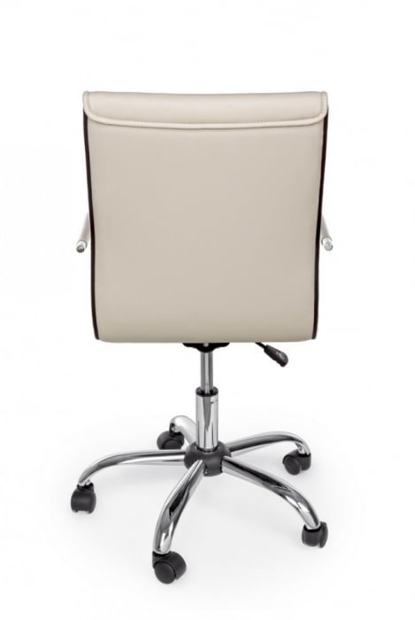 Scaun de birou PERTH, imitatie de piele, bej, 46x54x90cm [4]