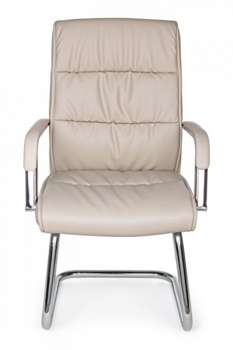 Scaun de birou Sydney, Imitatie din piele, Bej, 58x60.5x101.5 cm [3]