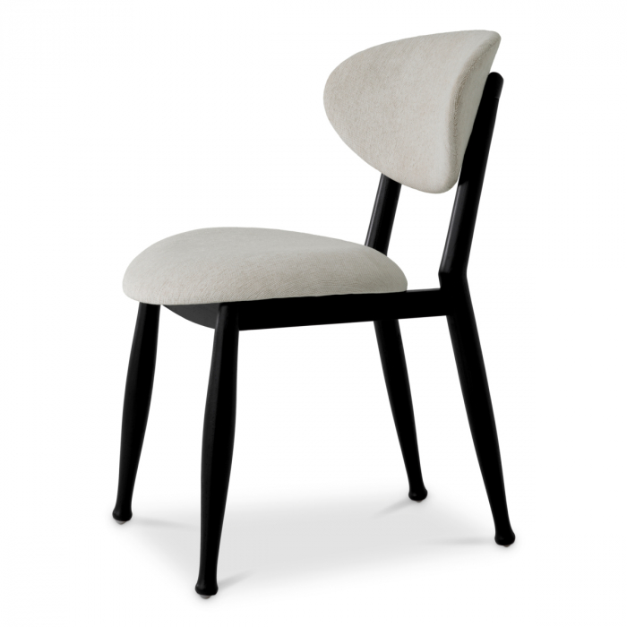 Scaun dining, Allston clasic cu finisaj negru, sentier crem [4]