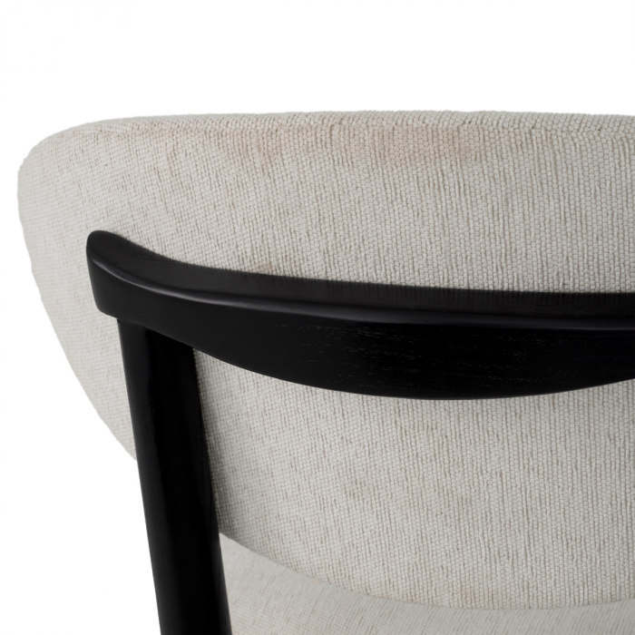 Scaun dining, Allston clasic cu finisaj negru, sentier crem [6]